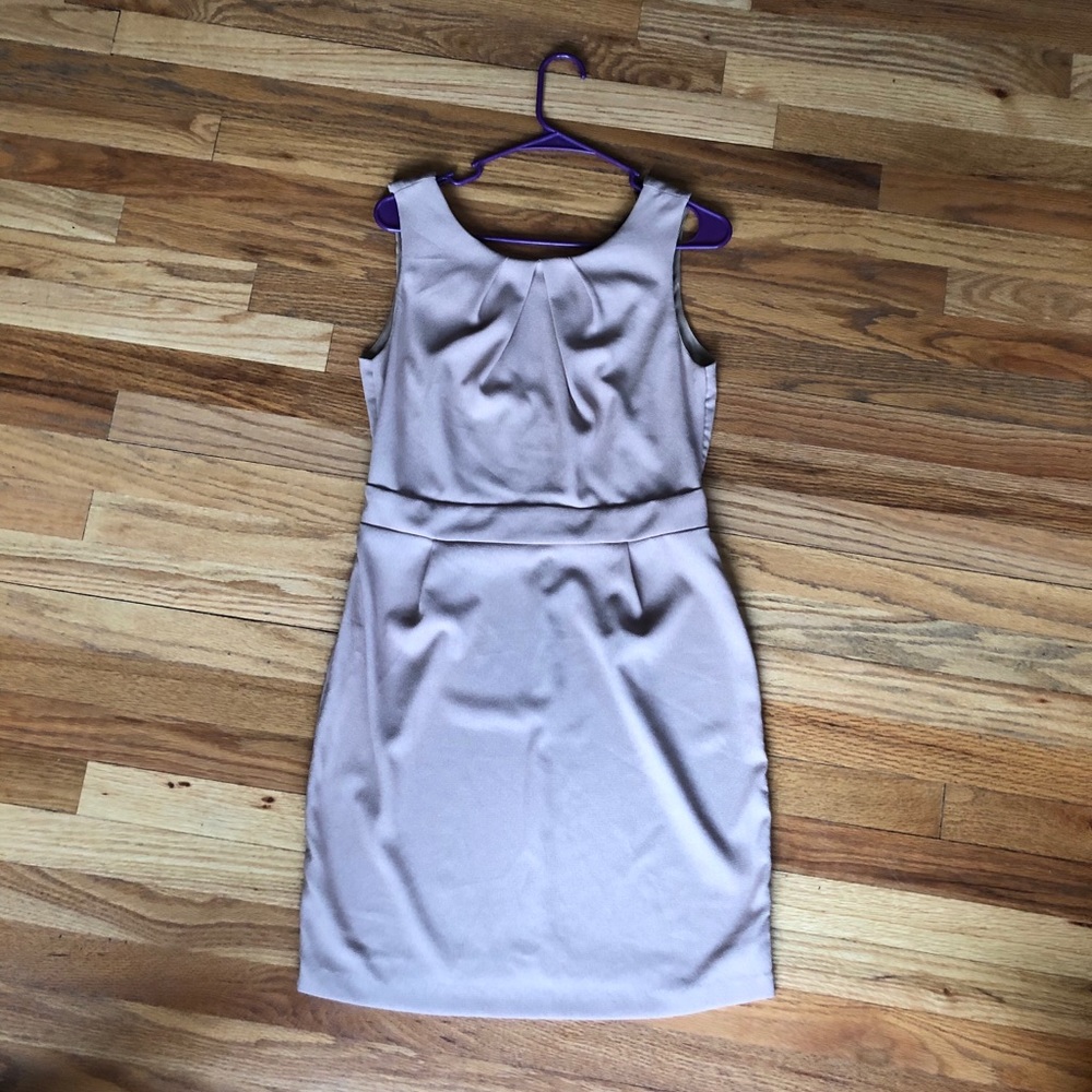 Custom made tan and black lace dress